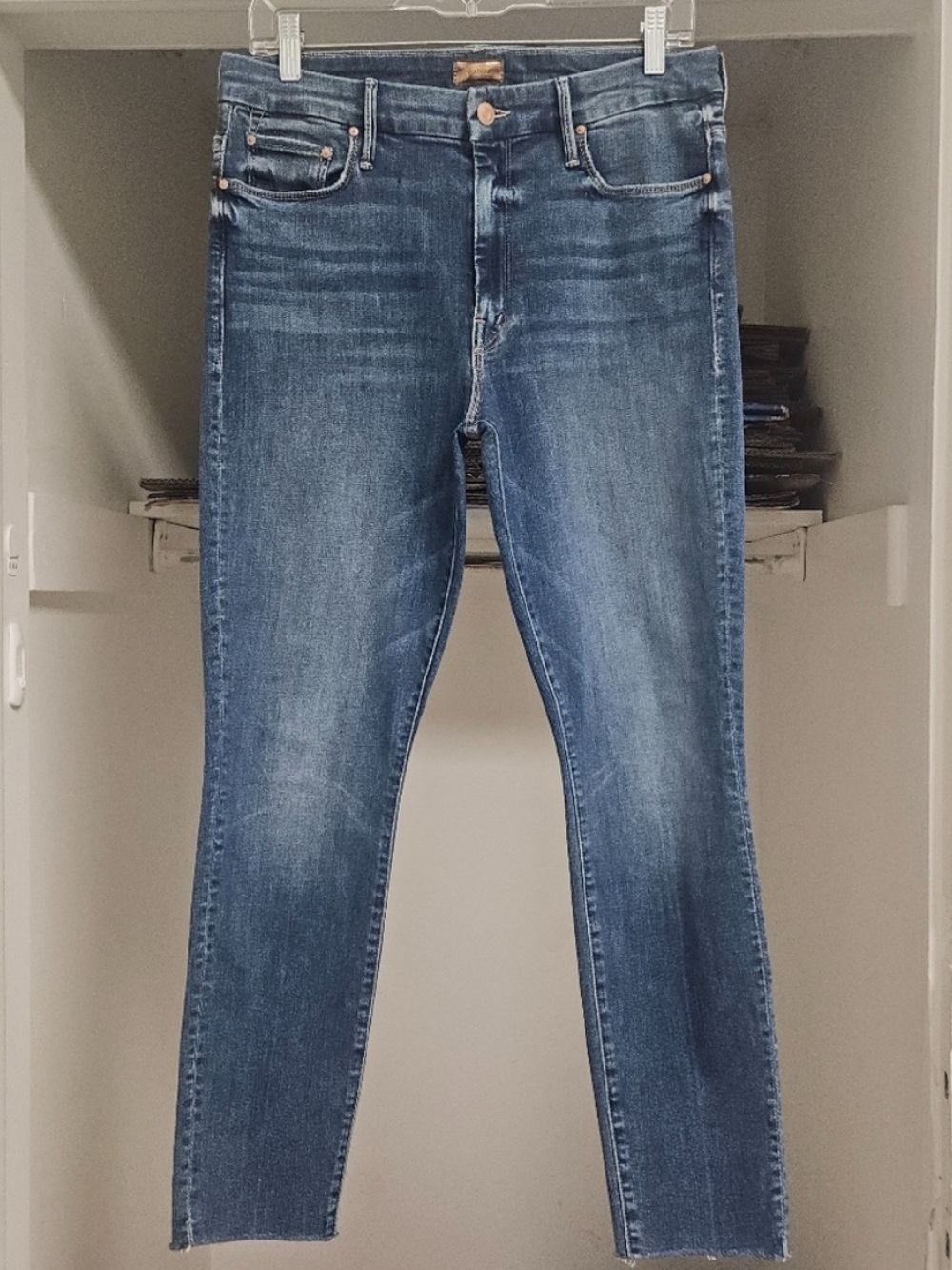 MOTHER HIGH WAISTED LOOKER ANKLE FRAY JEANS WOMEN'S SIZE 31